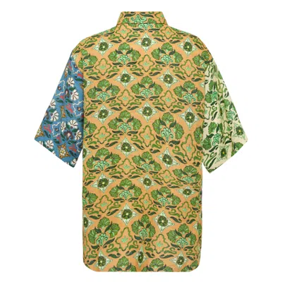 Alemais Ali Spliced Shirt In Green