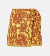 Alemais Amarillo Printed Cotton-blend Wrap Skirt In Multi
