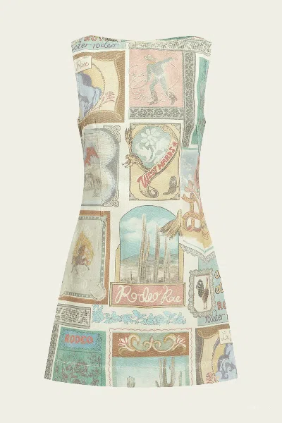 Alemais Andie Denim Mini Dress In Multi