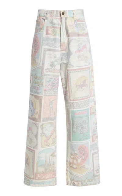 Alemais Alémais Andie Rigid Mid-rise Straight-leg Jeans In Multi