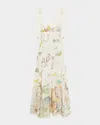 Alemais Anouk Colantoni Ballet Tie-strap Midi Dress In Neutral