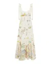 Alemais Anouk Colantoni Ballet Tie-strap Midi Dress In Neutral