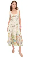 Alemais Anouk Colantoni Ballet Tie-strap Midi Dress In Neutral