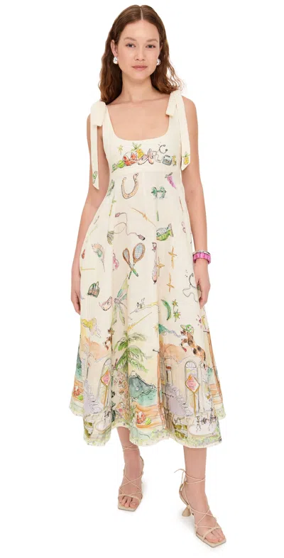 Alemais Anouk Ballet Sundress Cream In Neutral