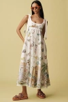Alemais Anouk Colantoni Ballet Tie-strap Midi Dress In White