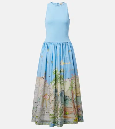 ALEMAIS ALÉMAIS ANOUK PRINTED COTTON MIDI DRESS