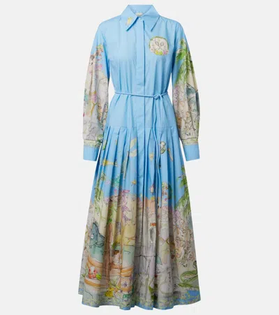 ALEMAIS ALEMAIS ANOUK PRINTED COTTON SHIRT DRESS