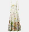 Alemais Alémais Anouk Printed Linen Midi Dress