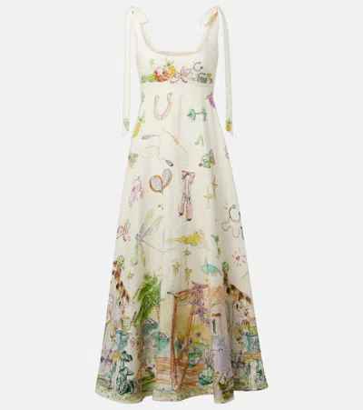 Alemais Alémais Anouk Printed Linen Midi Dress