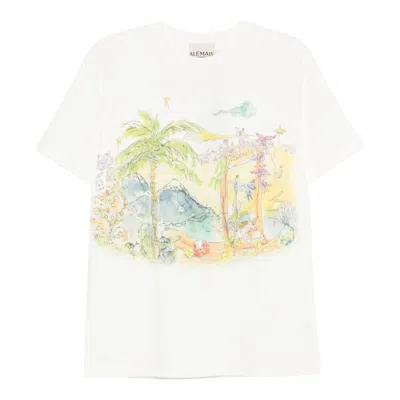 Alemais Anouk Scene Tee In Cream In White