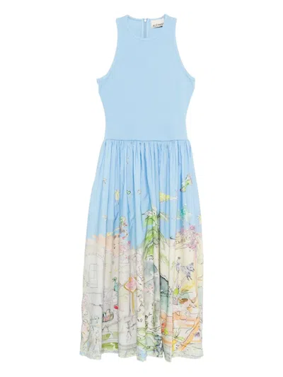 Alemais Anouk Tank Midi Dress In Blue