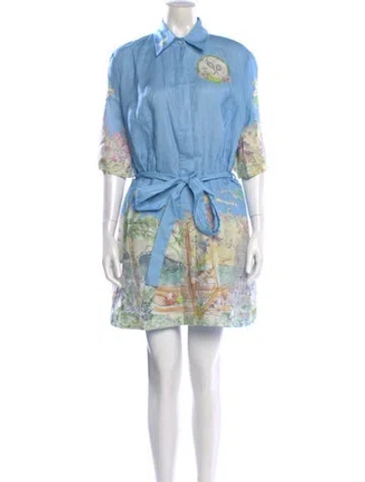 Pre-owned Alemais Anouka Mini Dress W/ Tags In Blue