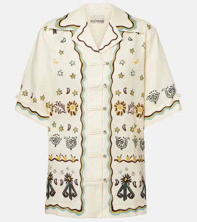 Alemais Alémais Antoinette Printed Linen Shirt In Multi