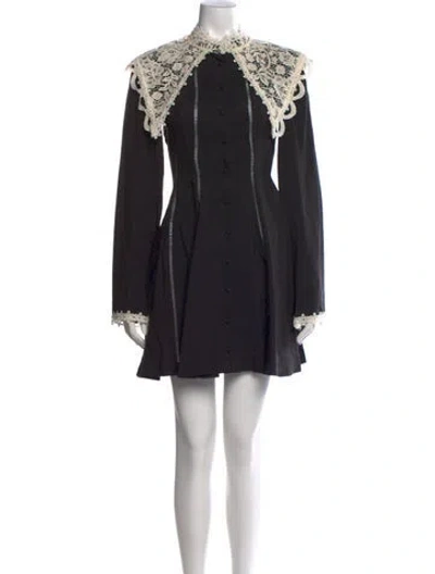 Pre-owned Alemais Apollonia Mini Dress W/ Tags In Black