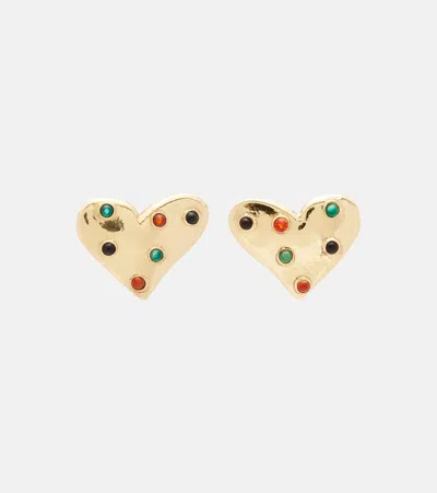 Alemais Alémais Atomic Embellished Earrings In Gold