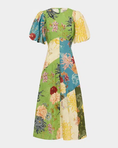 ALEMAIS AVERY SPLICED MIDI DRESS