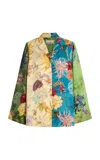 Alemais Avery Spliced Satin Shirt In Multi