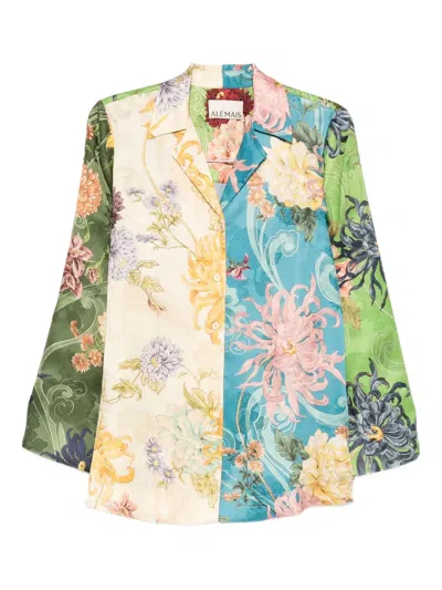 Alemais Avery Spliced Shirt In Multi