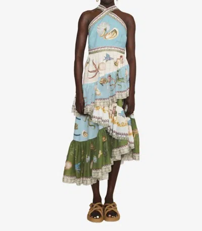 Alemais Bath House Midi Dress In Multi