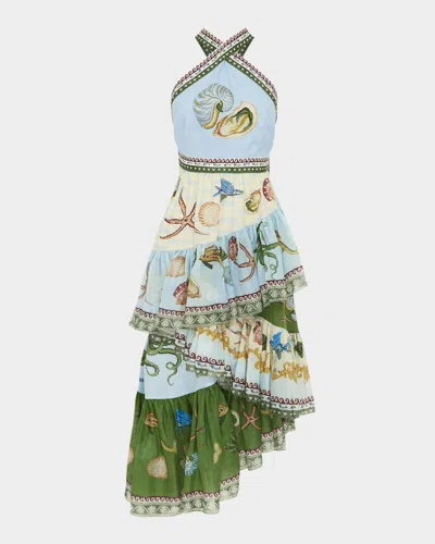 Alemais Bath House Midi Dress In Multi