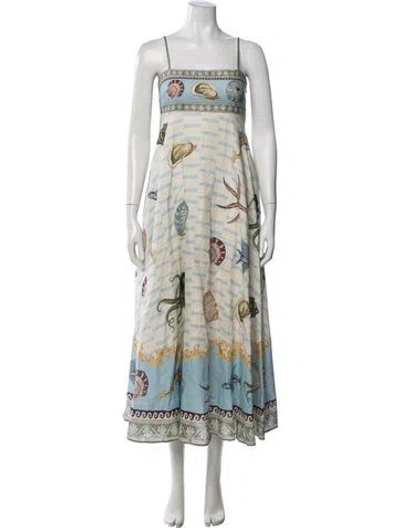 Pre-owned Alemais Bath House Midi Length Dress In Neutral