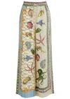 Alemais Bath House Silk Twill Wide-leg Pants In Multicoloured