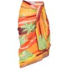 Alemais Palm Island Cotton Beach Cover-up In Multicolor