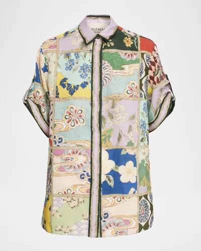 Alemais Bianca Linen Shirt In Multi