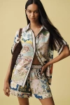 Alemais Bianca Linen Short-sleeve Buttondown Shirt