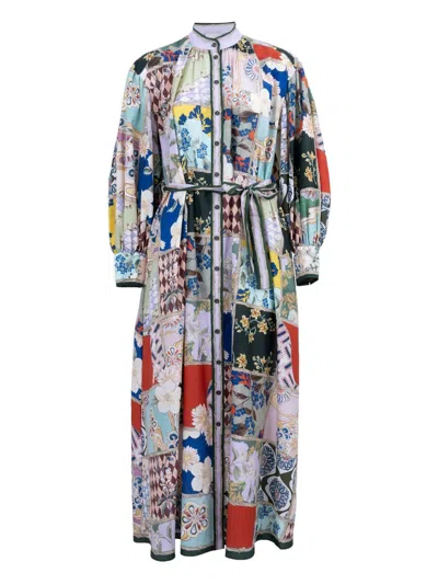 Alemais Bianca Midi Shirt Dress In Multi
