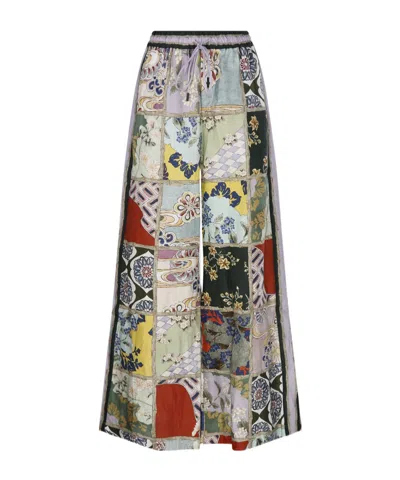 Alemais Bianca Patchwork Pants In Multi