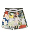 Alemais Bianca Printed Linen Shorts In Multi