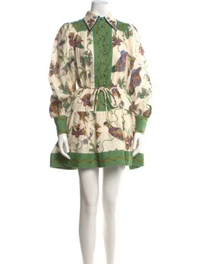 Pre-owned Alemais Birdie Mini Dress In Multi