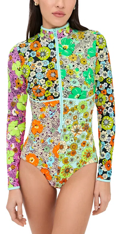 Alemais Blossom Zip Front One Piece Multi