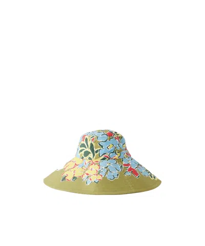Alemais Breathable Widebrim Hat In Green