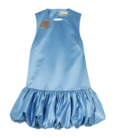 Alemais Bubble Hem Mini Dress In Blue
