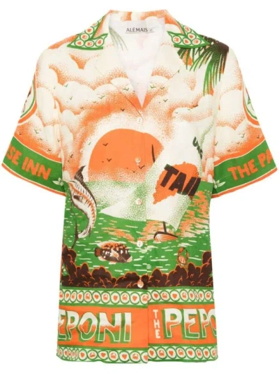 ALEMAIS BUNGALOW ARTWORK-PRINT SHIRT