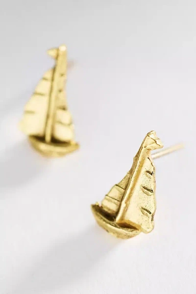 Alemais Calypso Boat Post Earrings In Gold