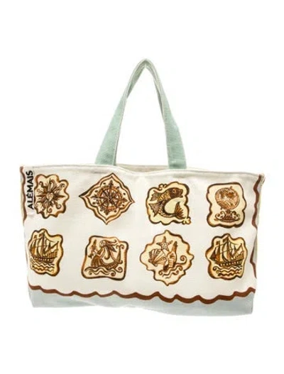 Pre-owned Alemais Canvas Tote In Neutrals