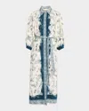 Alemais Casa Belted Midi Shirtdress In Cream