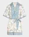 Alemais Casa Belted Mini Dress In Cream