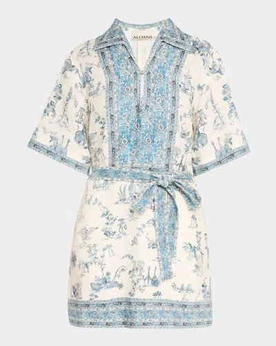Alemais Casa Belted Mini Dress In Beige