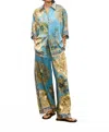 Alemais Cassie Silk Pant In Blue In Blue