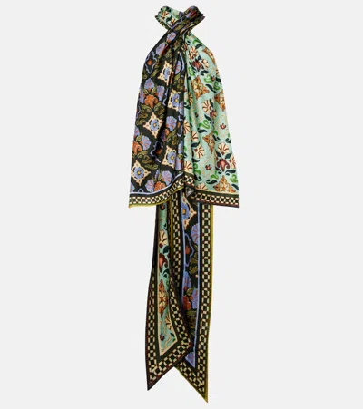 Alemais Cece Floral Silk Halterneck Top In Multi