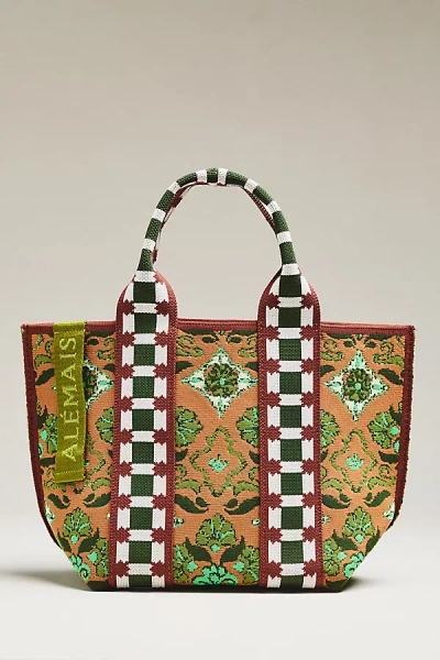 Alemais Cece Jacquard Mini Tote In Green