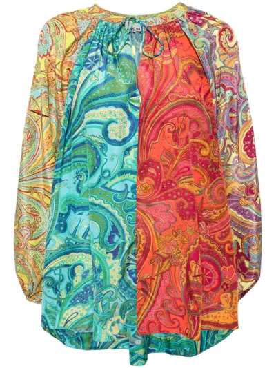 Alemais Ceto Spliced Blouse In Multi