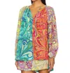 Alemais Ceto Spliced Printed Silk-blend Blouse In Multi