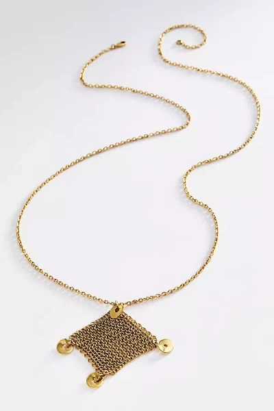 Alemais Chainmail Pendant Necklace In Gold