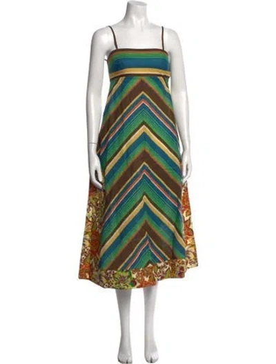 Pre-owned Alemais Charlie Midi Length Dress W/ Tags In Multicolor