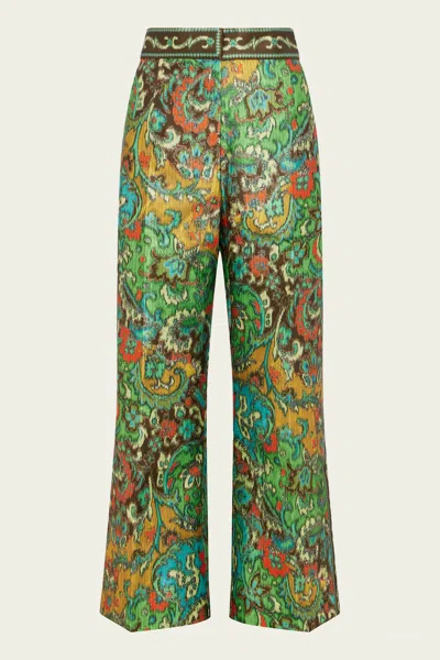 Alemais Charlotte Flared Pants In Green
